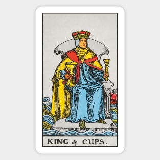 King of cups tarot card Sticker